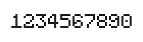 5×7数字点阵字体 ddN57AB0404