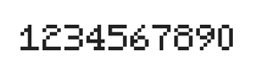 5×7数字点阵字体 ddN57AB0408