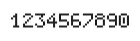 5×7数字点阵字体 ddN57AB0412