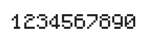 5×7数字点阵字体 ddN57AB0471