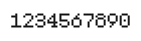 5×7数字点阵字体 ddN57AB0480
