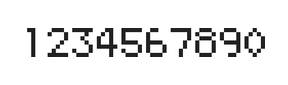 5×7数字点阵字体 ddN57AB0500