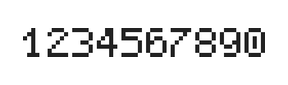 5×7数字点阵字体 ddN57AB0510