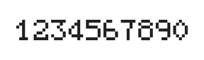 5×7数字点阵字体 ddN57AB0520