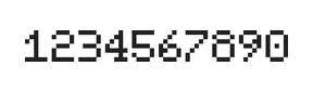 5×7数字点阵字体 ddN57AB0536