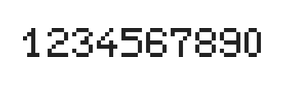 5×7数字点阵字体 ddN57AB0544