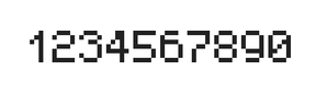 5×7数字点阵字体 ddN57AB0554