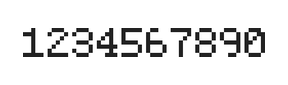 5×7数字点阵字体 ddN57AB0558