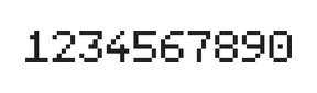 5×7数字点阵字体 ddN57AB0564