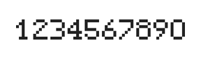5×7数字点阵字体 ddN57AB0567