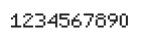 5×7数字点阵字体 ddN57AB0581