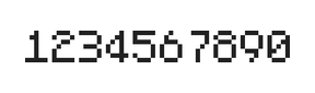 5×7数字点阵字体 ddN57AB0607