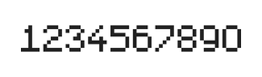 5×7数字点阵字体 ddN57AB0612