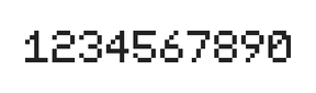 5×7数字点阵字体 ddN57AB0627