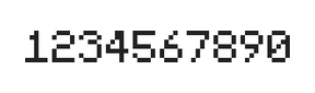 5×7数字点阵字体 ddN57AB0636