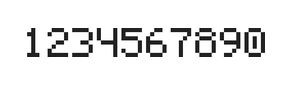5×7数字点阵字体 ddN57AB0643