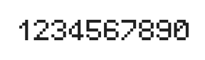 5×7数字点阵字体 ddN57AB0652