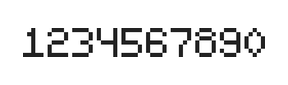 5×7数字点阵字体 ddN57AB0663