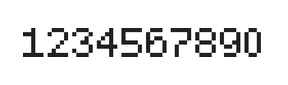 5×7数字点阵字体 ddN57AB0680