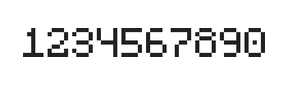 5×7数字点阵字体 ddN57AB0686