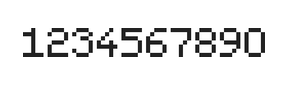 5×7数字点阵字体 ddN57AB0699