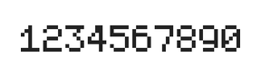 5×7数字点阵字体 ddN57AB0702