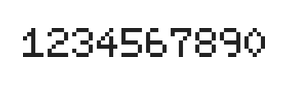 5×7数字点阵字体 ddN57AB0704