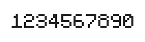 5×7数字点阵字体 ddN57AB0708