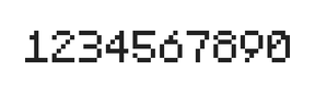5×7数字点阵字体 ddN57AB0711