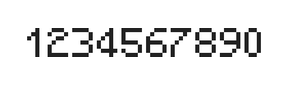 5×7数字点阵字体 ddN57AB0716