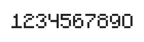 5×7数字点阵字体 ddN57AB0722