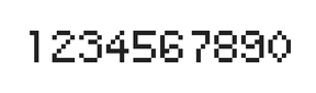 5×7数字点阵字体 ddN57AB0726
