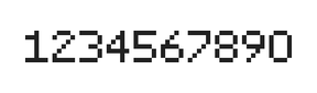 5×7数字点阵字体 ddN57AB0730
