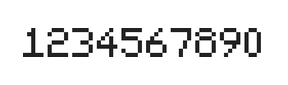 5×7数字点阵字体 ddN57AB0731