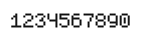 5×7数字点阵字体 ddN57AB0737