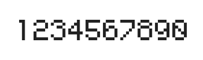 5×7数字点阵字体 ddN57AB0743