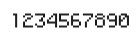 5×7数字点阵字体 ddN57AB0747