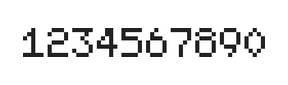5×7数字点阵字体 ddN57AB0763