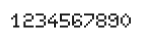 5×7数字点阵字体 ddN57AB0767