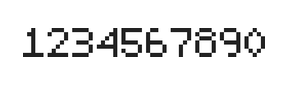 5×7数字点阵字体 ddN57AB0768