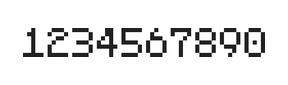 5×7数字点阵字体 ddN57AB0769