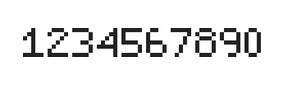 5×7数字点阵字体 ddN57AB0770