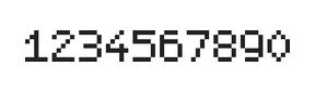 5×7数字点阵字体 ddN57AB0771