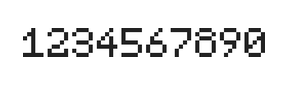 5×7数字点阵字体 ddN57AB0773