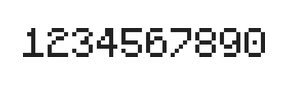 5×7数字点阵字体 ddN57AB0782