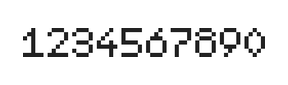 5×7数字点阵字体 ddN57AB0784