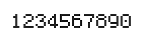5×7数字点阵字体 ddN57AB0786