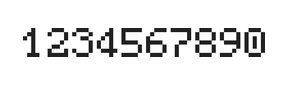 5×7数字点阵字体 ddN57AB0788