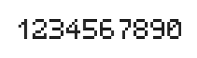5×7数字点阵字体 ddN57AB0790