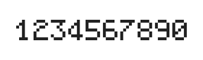 5×7数字点阵字体 ddN57AB0792